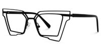 Achava - Geometric Black Eyeglasses | Vooglam Front View