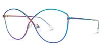 Iliana - Butterfly Blue Eyeglasses | Vooglam Front View