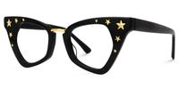 Adamma - Cat Eye Black Eyeglasses | Vooglam Front View