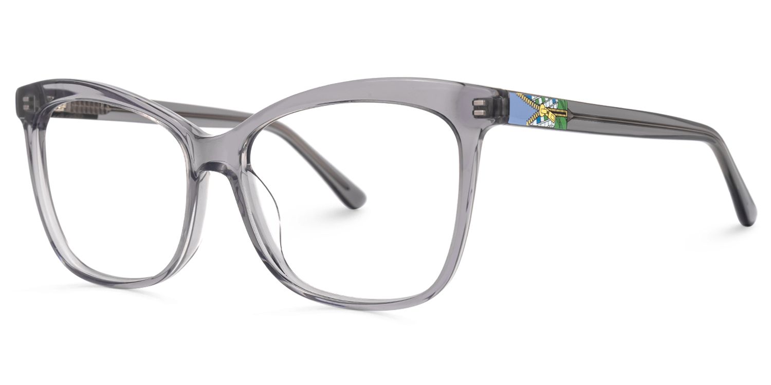 Alfven - Butterfly Grey Eyeglasses | Vooglam.com Front View
