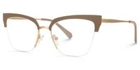 Adelheid - Browline Brown Eyeglasses | Vooglam Front View