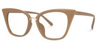 Tacita - Cat Eye Brown Eyeglasses | Vooglam Front View