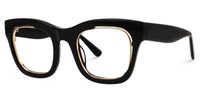 Adeben - Rectangle Black Eyeglasses | Vooglam Front View