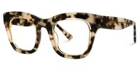Adeben - Rectangle Tortoise Eyeglasses | Vooglam Front View