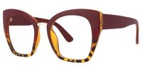 Cat Eye Wine/Red Eyeglasses | Vooglam.com Front View