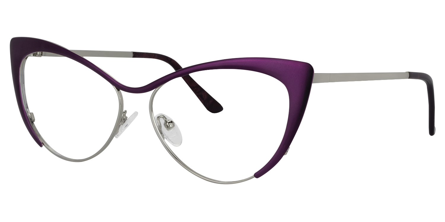 Annabelle - Cat Eye Purple Eyeglasses | Vooglam Front View