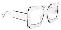 Square White Eyeglasses | Vooglam.com 