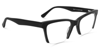 Delia - Half-rim Rectangle Black Eyeglasses | Vooglam 
