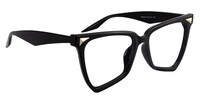 Eugenia - Butterfly Black Eyeglasses (Full Overlay Lens) - 5