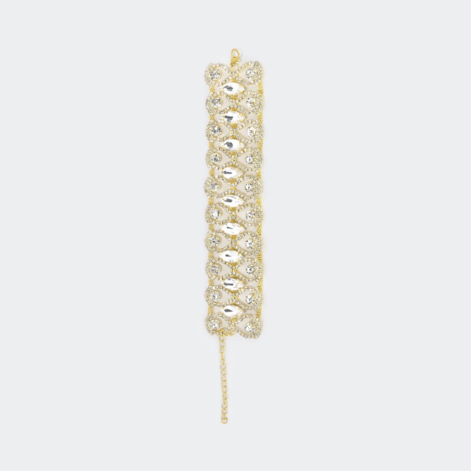 Exquisite Marquise Diamond Bracelet | Vooglam.com Side View