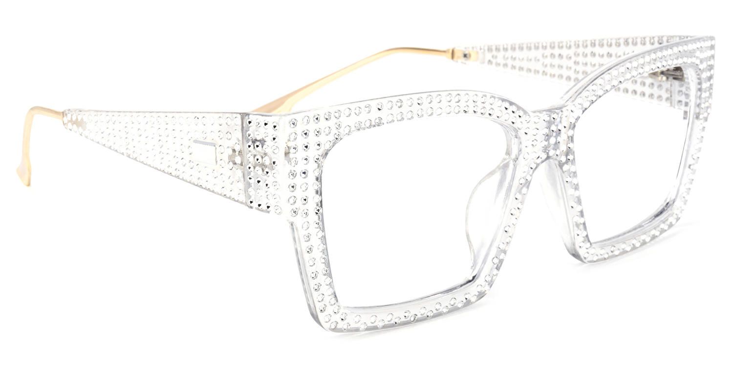 Rectangle Crystal Eyeglasses | Vooglam.com 6
