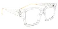 Rectangle Crystal Eyeglasses | Vooglam.com 