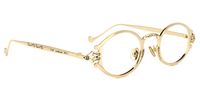 Oval Gold Eyeglasses | Vooglam.com