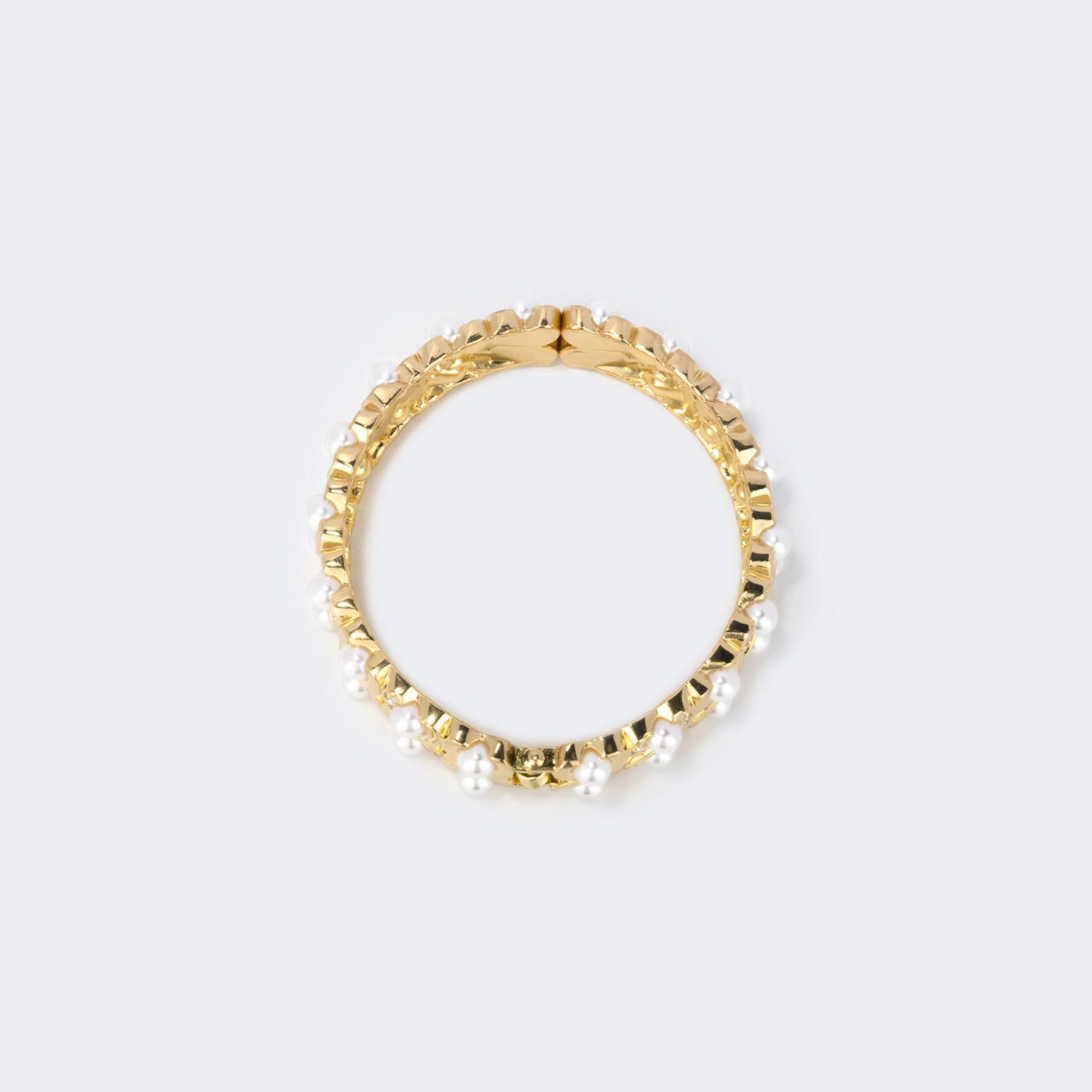 Baroque Artificial Pearl Bracelet | Vooglam.com Side View