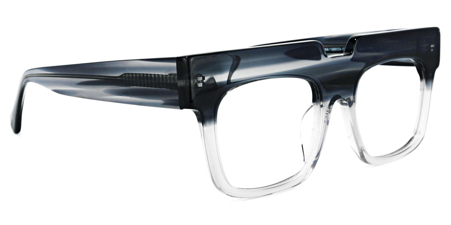 Rectangle Grey Eyeglasses | Vooglam.com 5