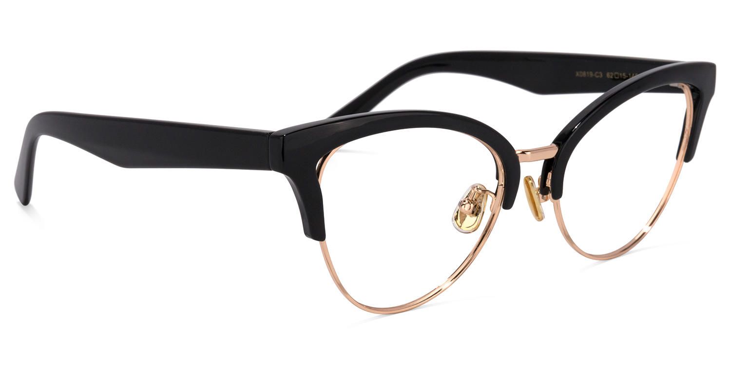 Browline Black Eyeglasses │Vooglam Optical Glasses 5