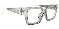 Rectangle Grey Eyeglasses | Vooglam.com 