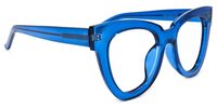 Judith - Cobalt Blue Butterfly Glasses for Women | Vooglam 