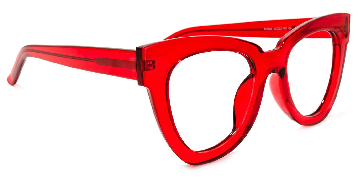 Judith - Butterfly Bold Red Prescription Glasses | Vooglam 5