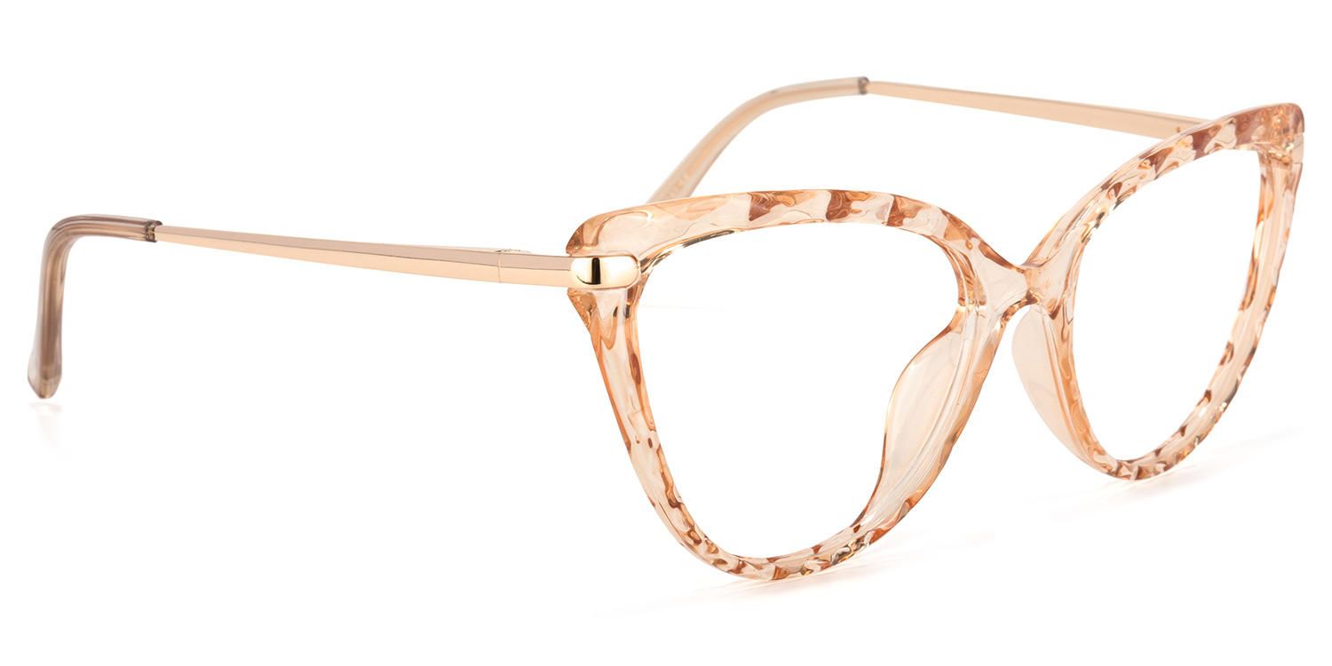 Cat Eye Champagne Eyeglasses | Vooglam.com 5