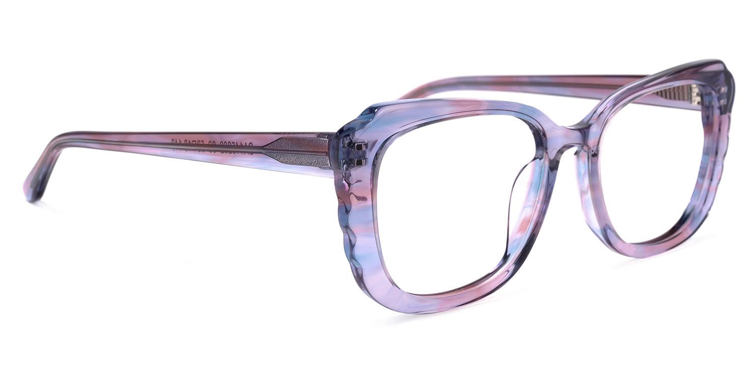 Cathi - Rectangle Purple Eyeglasses product detail 5