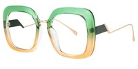 Geena Square Green/Yellow Eyeglasses - 3