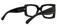 Borislav - Oversized Black Rectangle Glasses | Vooglam Side View