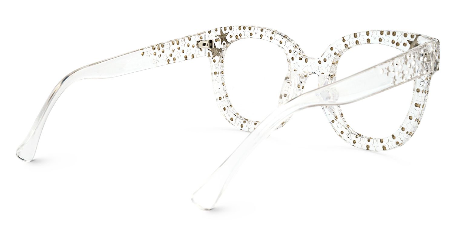 Candice - Crystal Square Eyeglasses | Vooglam Side View