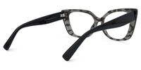 Muriel - Rectangle Zebra Print Eyeglasses | Vooglam Side View