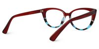 Cat Eye Red Eyeglasses | Vooglam.com Side View