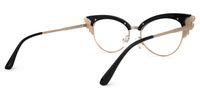 Portia Rhinestone Browline Cat Eye Glasses for Women | Vooglam Side View
