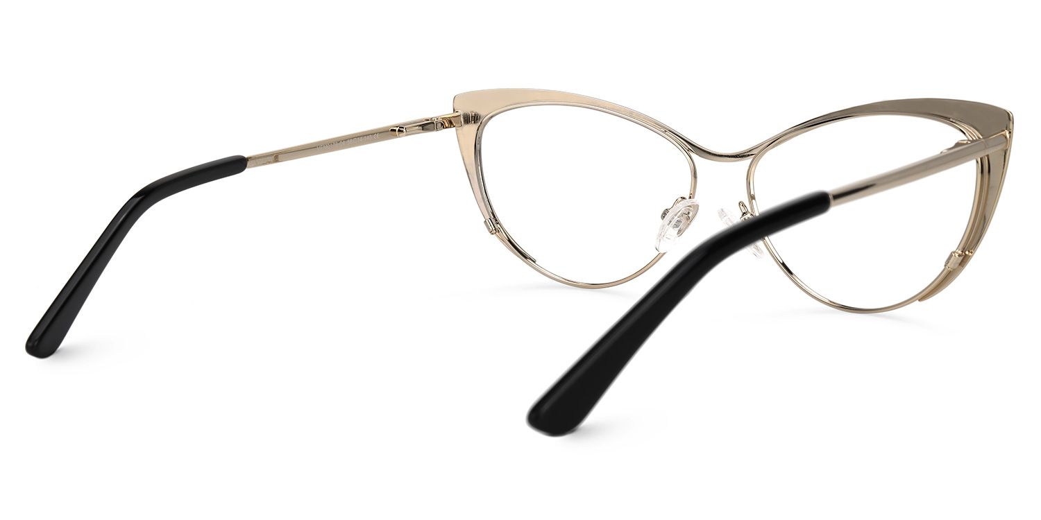 Annabelle - Cat Eye Blue Eyeglasses | Vooglam Side View