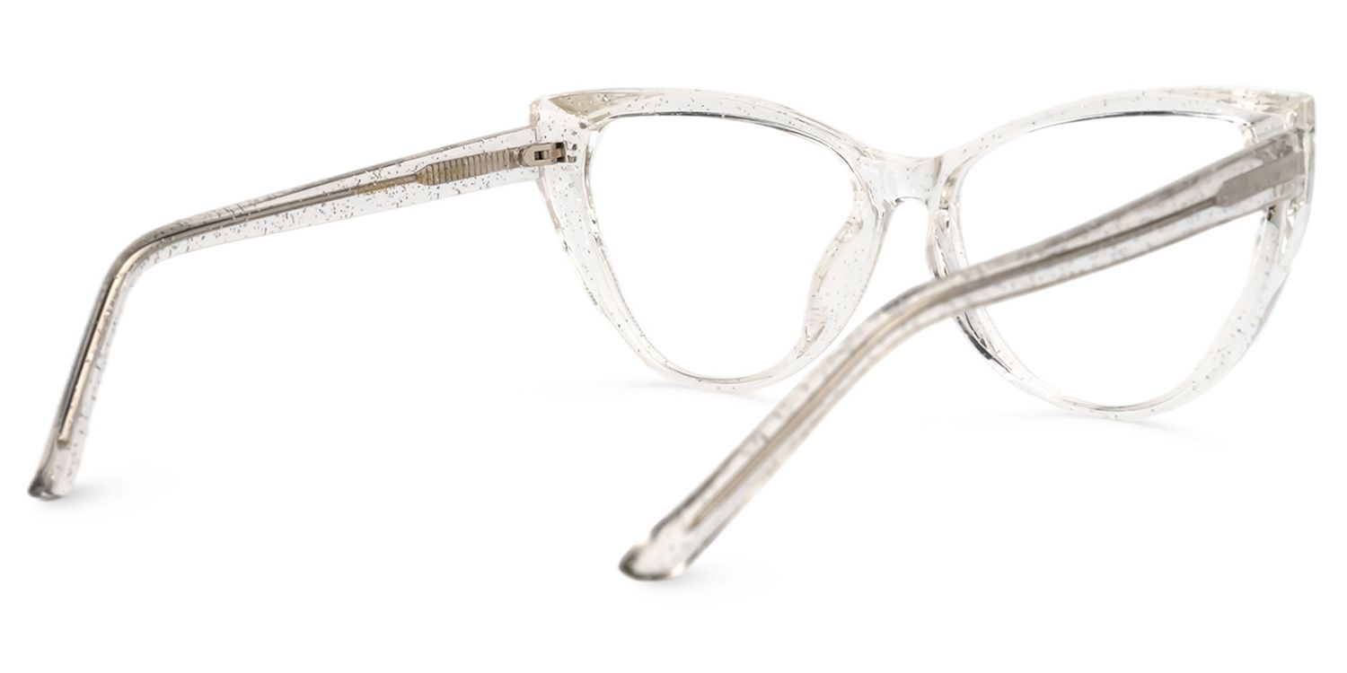 Cat Eye Crystal Eyeglasses | Vooglam.com Side View