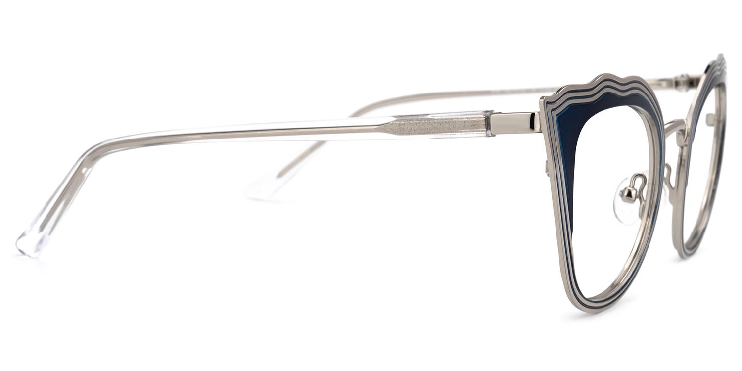 Cat Eye Blue Eyeglasses | Vooglam.com 4