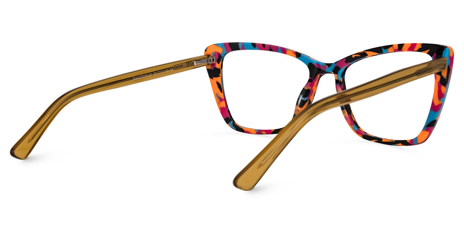 Sanchez - Unique Designs Cat Eye Frame Glasses by Vooglam - Side View