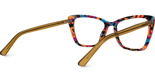 Rectangle Multicolor Eyeglasses Acetate Glasses
