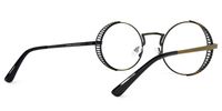 Rojas - Round Green Eyeglasses | Vooglam Side View
