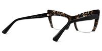 Garza - Cat Eye Leopard Eyeglasses | Vooglam Side View