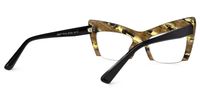 Garza - Cat Eye Brown Eyeglasses | Vooglam Side View
