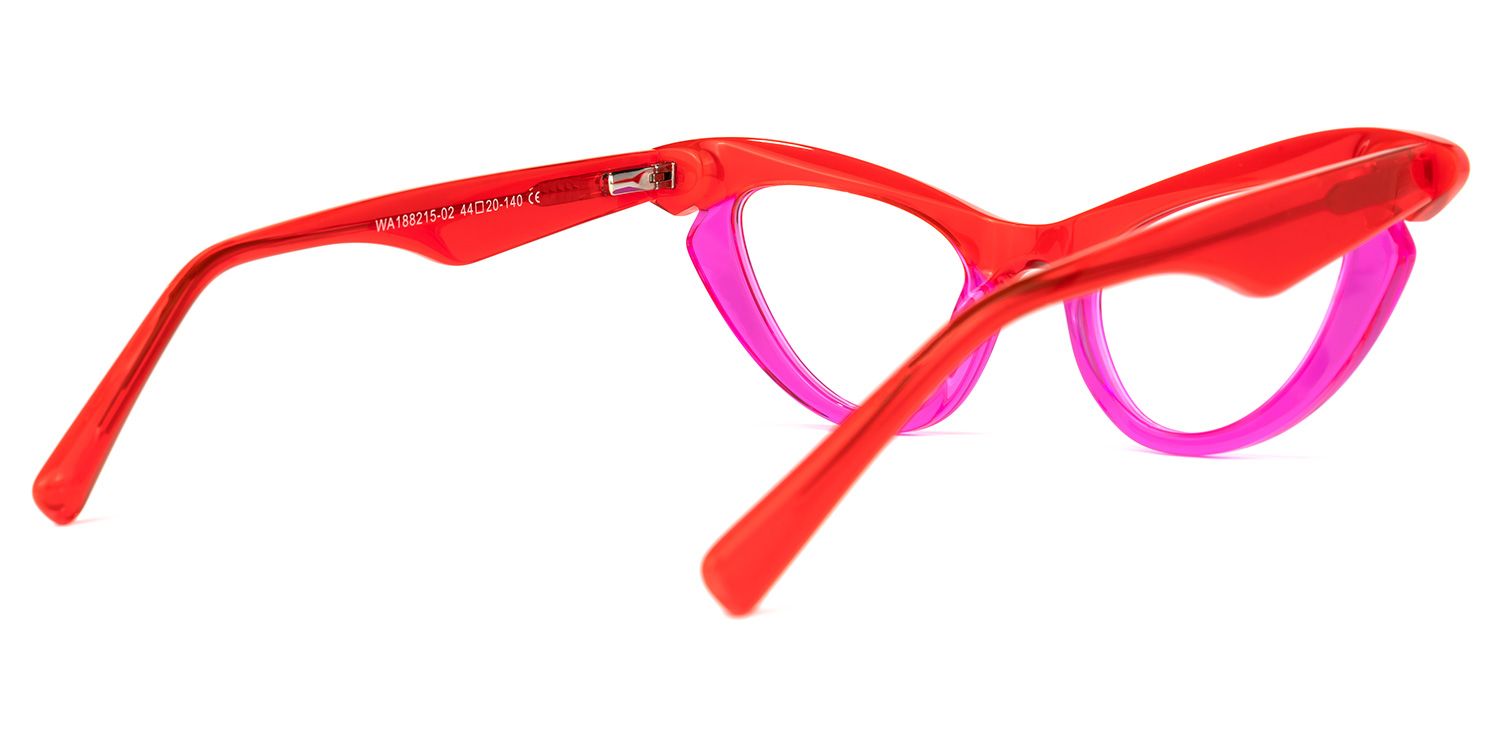 Blackwell - Browline Red Eyeglasses | Vooglam Side View