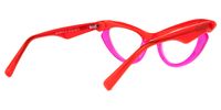 Blackwell - Browline Red Eyeglasses | Vooglam Side View