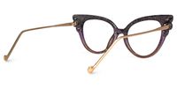 Yulanda - Cat Eye Purple Eyeglasses | Vooglam Side View