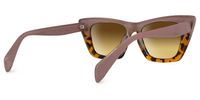 Rectangle Tortoise Sunglasses | Vooglam.com Side View