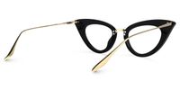 Maddie - Cat Eye Black Eyeglasses | Vooglam Side View
