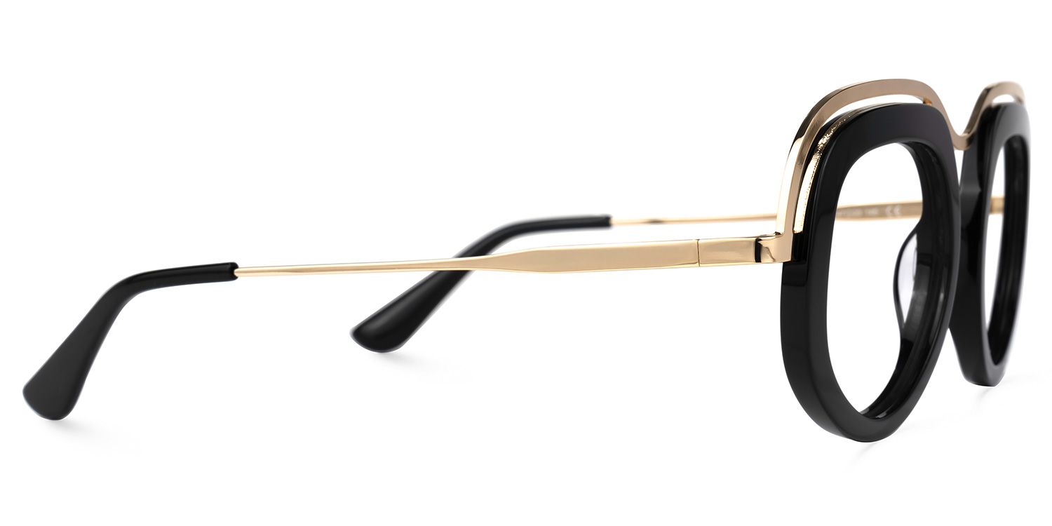 Geometric Black Eyeglasses | Vooglam.com 4