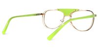 Rosado - Aviator Green Eyeglasses | Vooglam Side View