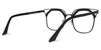 Whitfield - Square Black Eyeglasses | Vooglam Side View