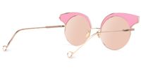 Santiago - Round Pink Sunglasse | Vooglam Side View