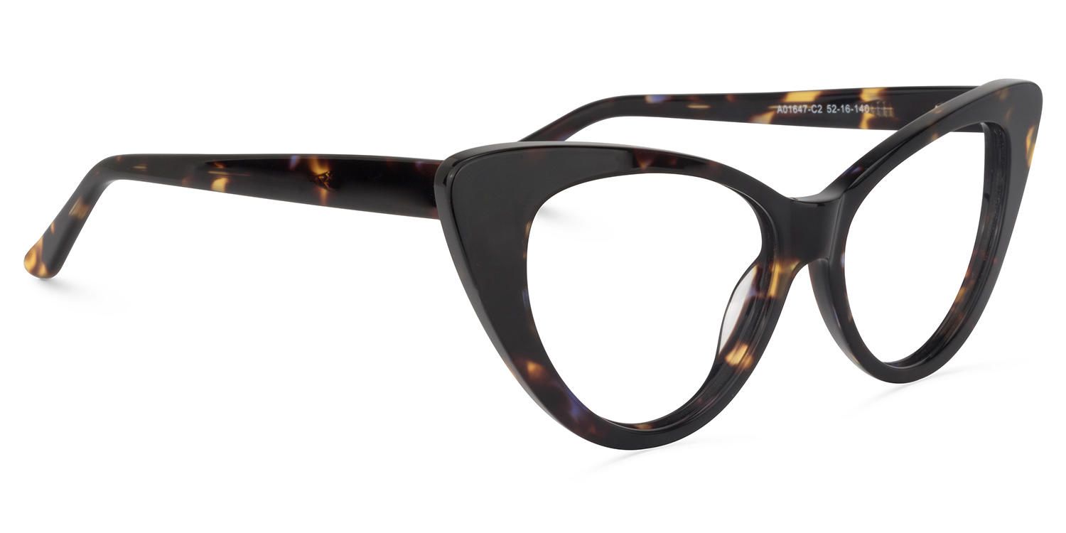 Cute Cat Eye Gold/Tortoise Eyeglasses│Vooglam Optical Glasses 5