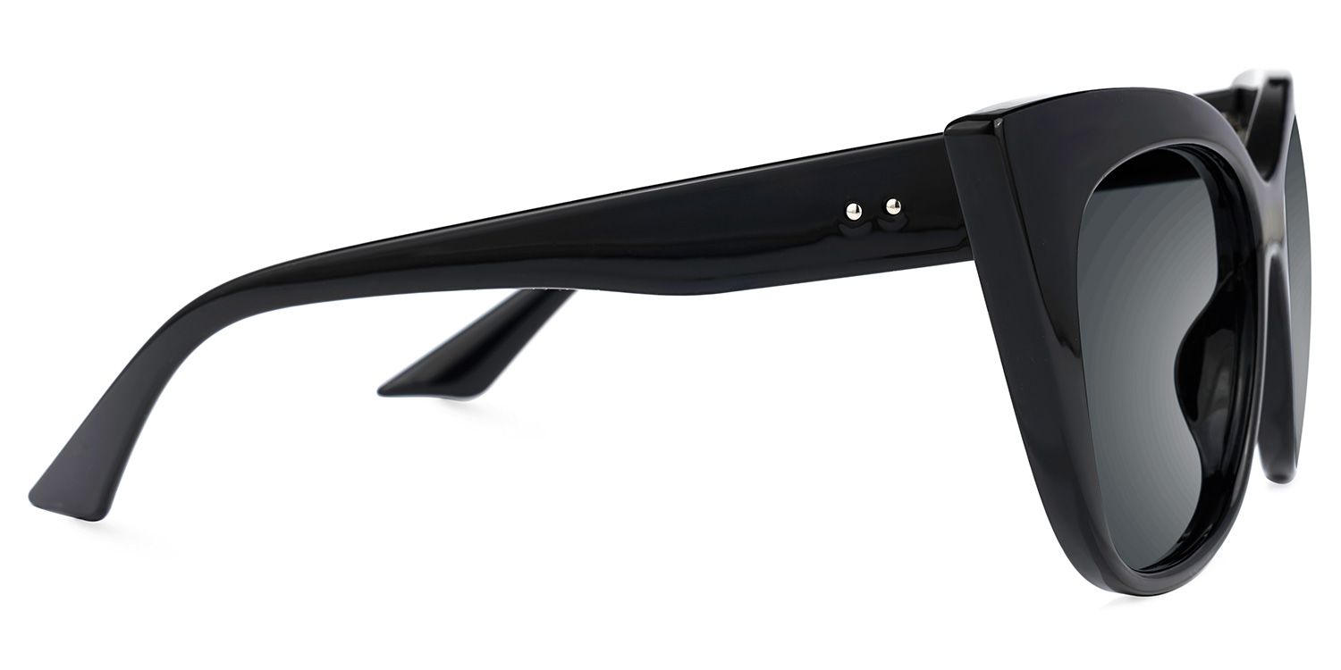 Gwin - Cat Eye Black Sunglasses | Vooglam 4